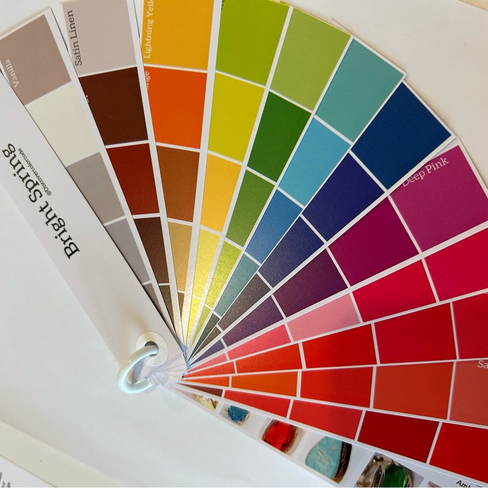 Bright Spring / Clear Spring Color Swatch Fan for Personal Color Season Analysis - Picture 3 of 5